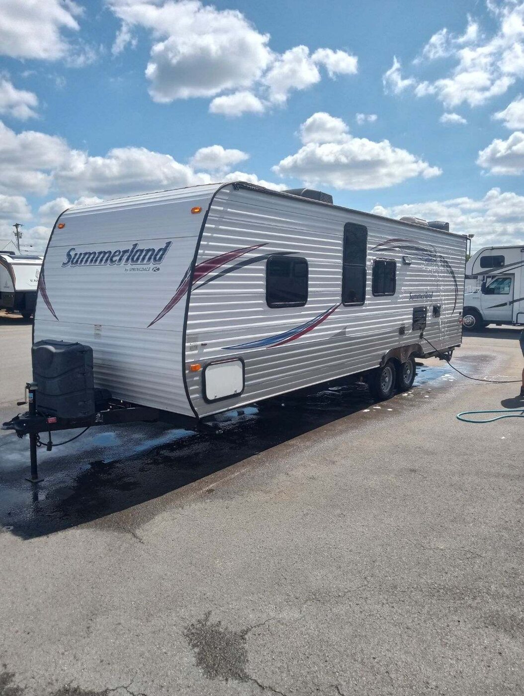 Freshly cleaned travel trailer